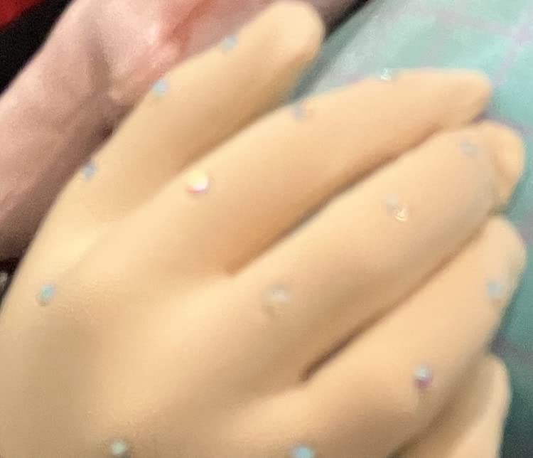 Skating Spirit Thermal Figure Skating Competition Gloves (1 Pair) Sparkle Rhinestone Decoration, for Performance Show Dance customer photo 2