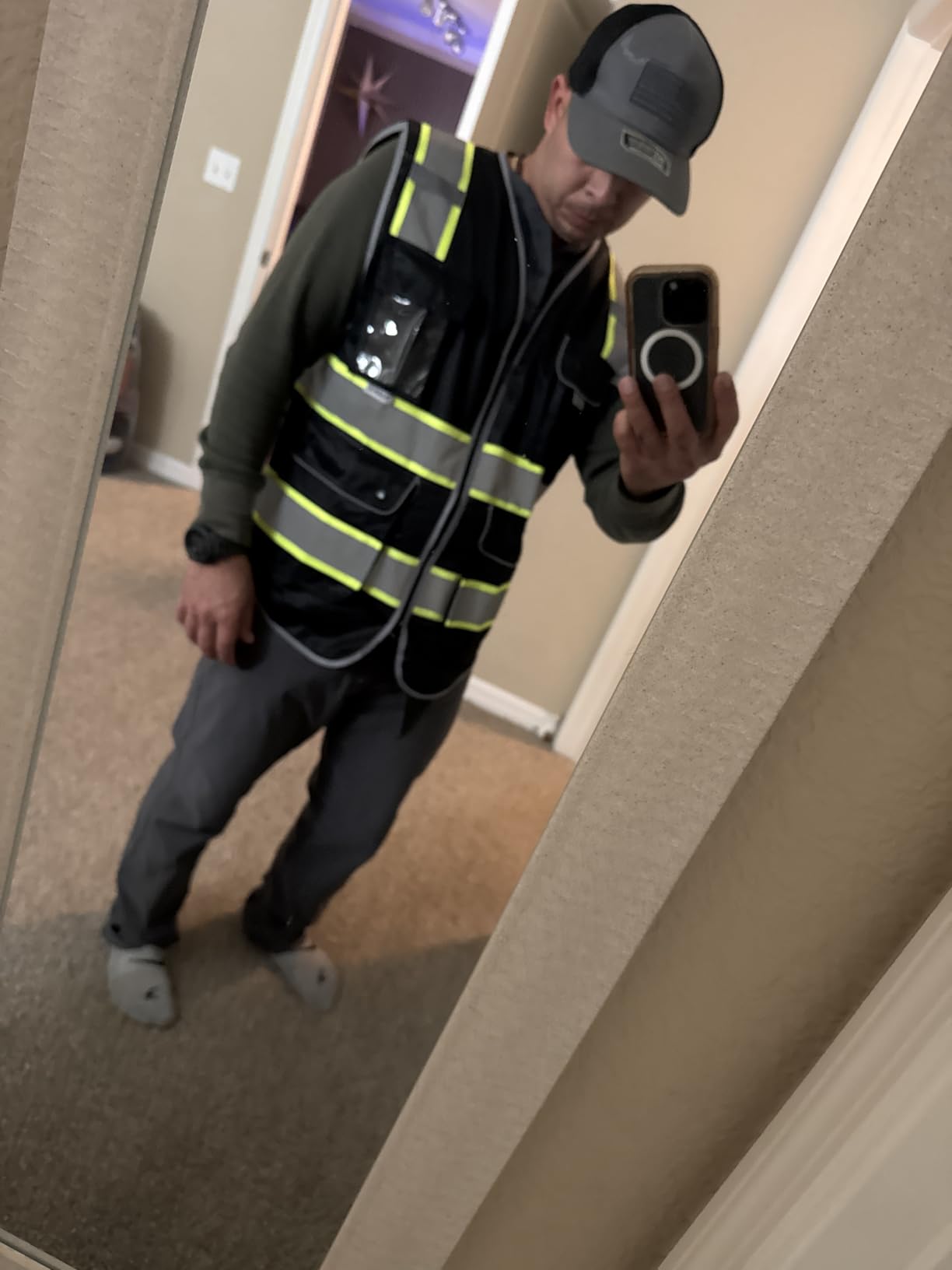 XIAKE Reflective Safety Vest for Men & Women High Visibility Class 2 Vest with Pockets Meets ANSI Standards customer photo 1