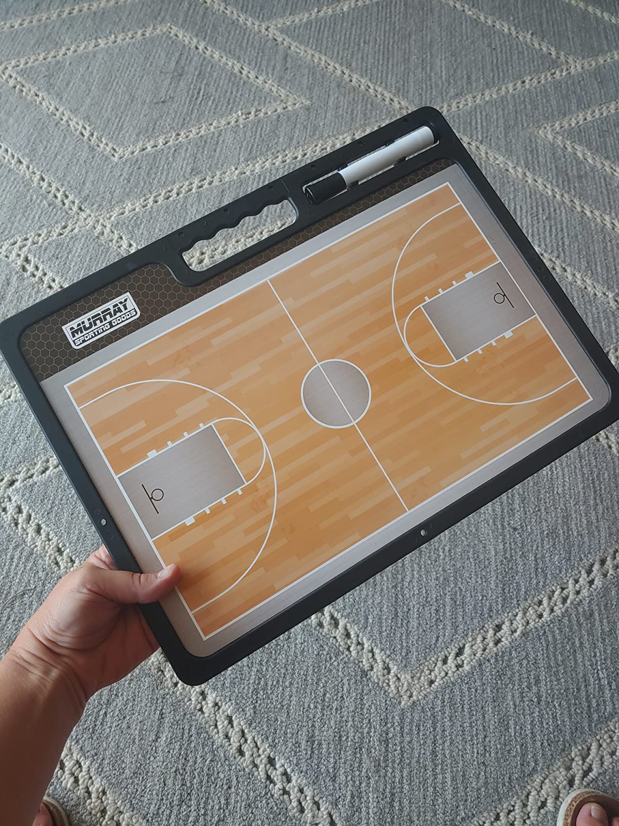 Murray Sporting Goods Premium Coaches Clipboard | Double-Sided Dry Erase Marker Board for Basketball, Baseball, Soccer, Football, Hockey (Marker Included) customer photo 1