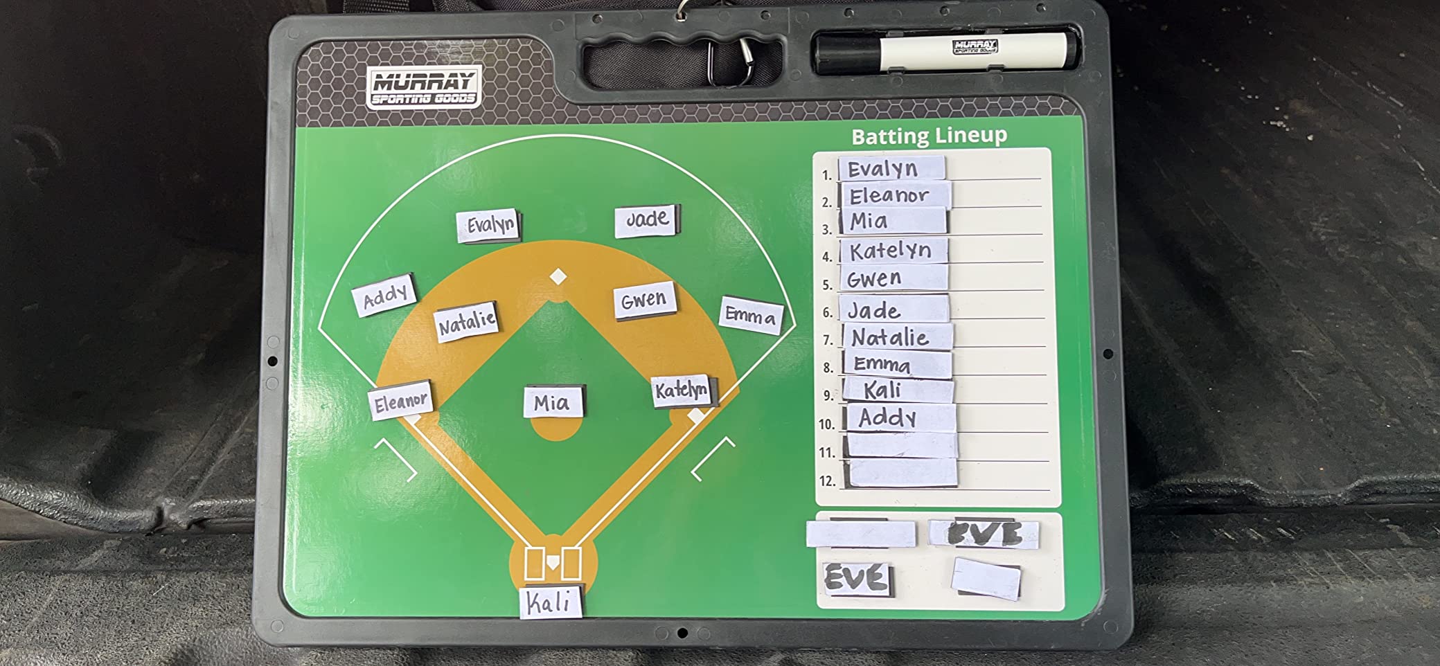 Murray Sporting Goods Premium Coaches Clipboard | Double-Sided Dry Erase Marker Board for Basketball, Baseball, Soccer, Football, Hockey (Marker Included) customer photo 2