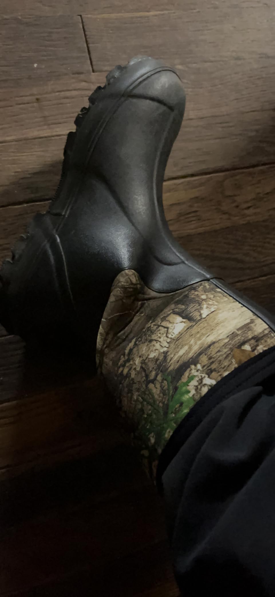 TIDEWE Rubber Boots for Men, 5.5mm Neoprene Insulated Rain Boots with Steel Shank, Waterproof Mid Calf Hunting Boots, Sturdy Rubber Work Boots for Farming Gardening Fishing customer photo 2