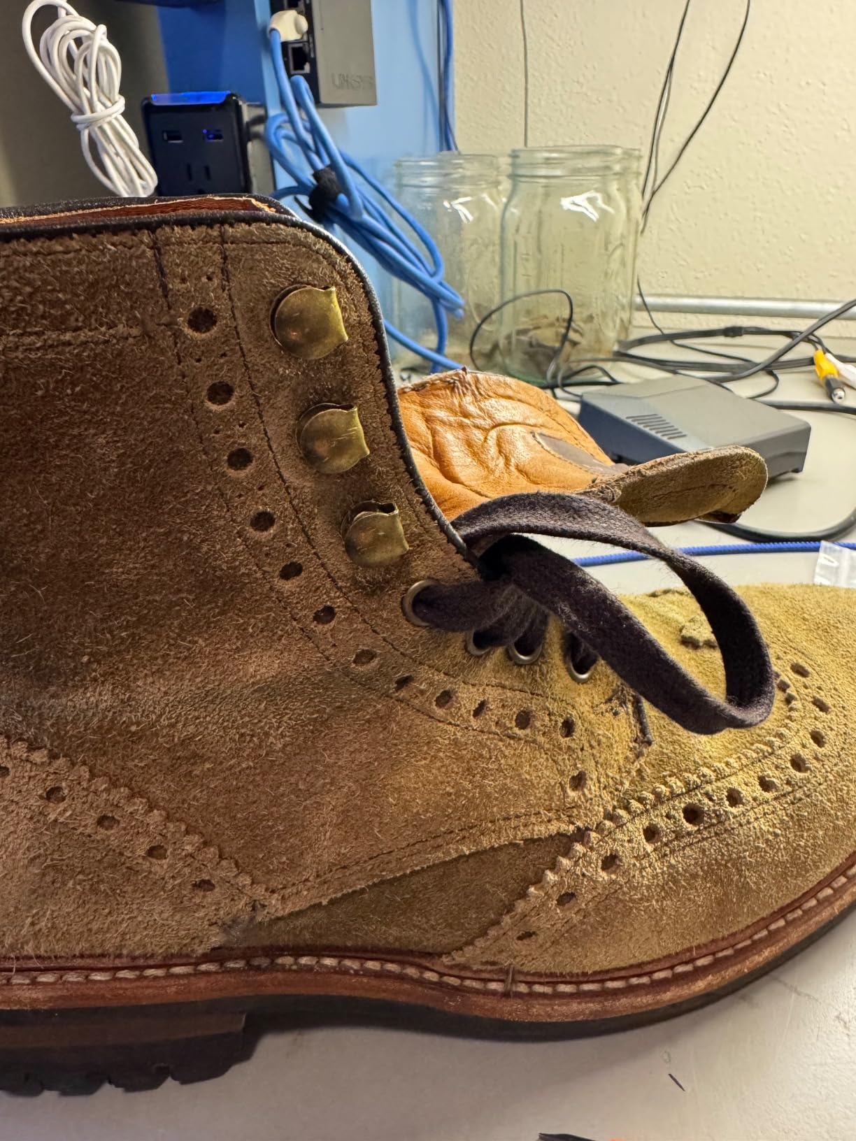 PH PandaHall 20 sets Boot Hooks Brass Shoes Eyelets Buckles Boot Lace Hooks Press Stud Tools with Rivets Shoe Repair Kit for Climb Hiking Shoes Work Outdoor Mountaineering, Antique Brown customer photo 1