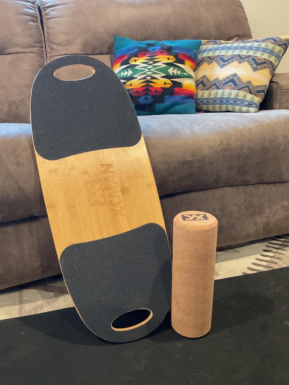 XCMAN Balance Board Surf Trainer with Adjustable Stoppers - 3 Different Distance Options Bamboo Balance Board customer photo 1