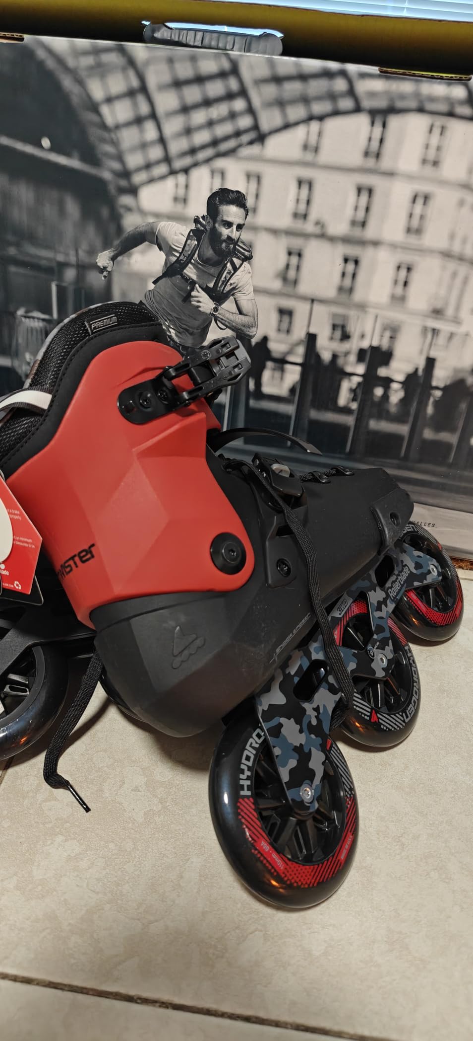 Rollerblade Twister 110 Unisex Adult Fitness Inline Skate, Black/Red, Urban Performance Inline Skates customer photo 2