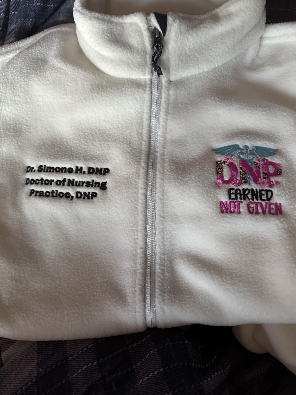 INK STITCH Women L217 Custom Stitching Embroidery Fleece Jackets - Multicolors customer photo 1