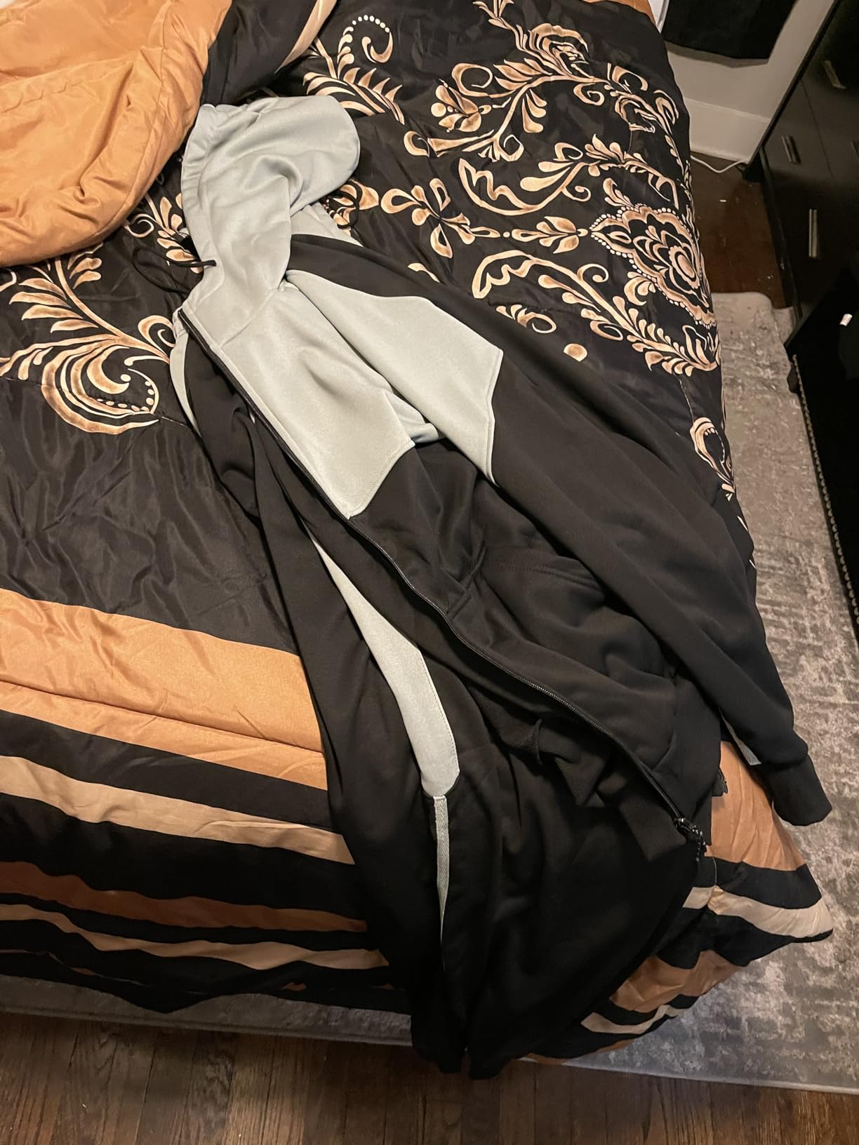 Men's Hooded Athletic Tracksuit Sweatsuit Long Sleeve Full-Zip Jogging Sweatpants 2 Piece Patchwork Sportsuits customer photo 1