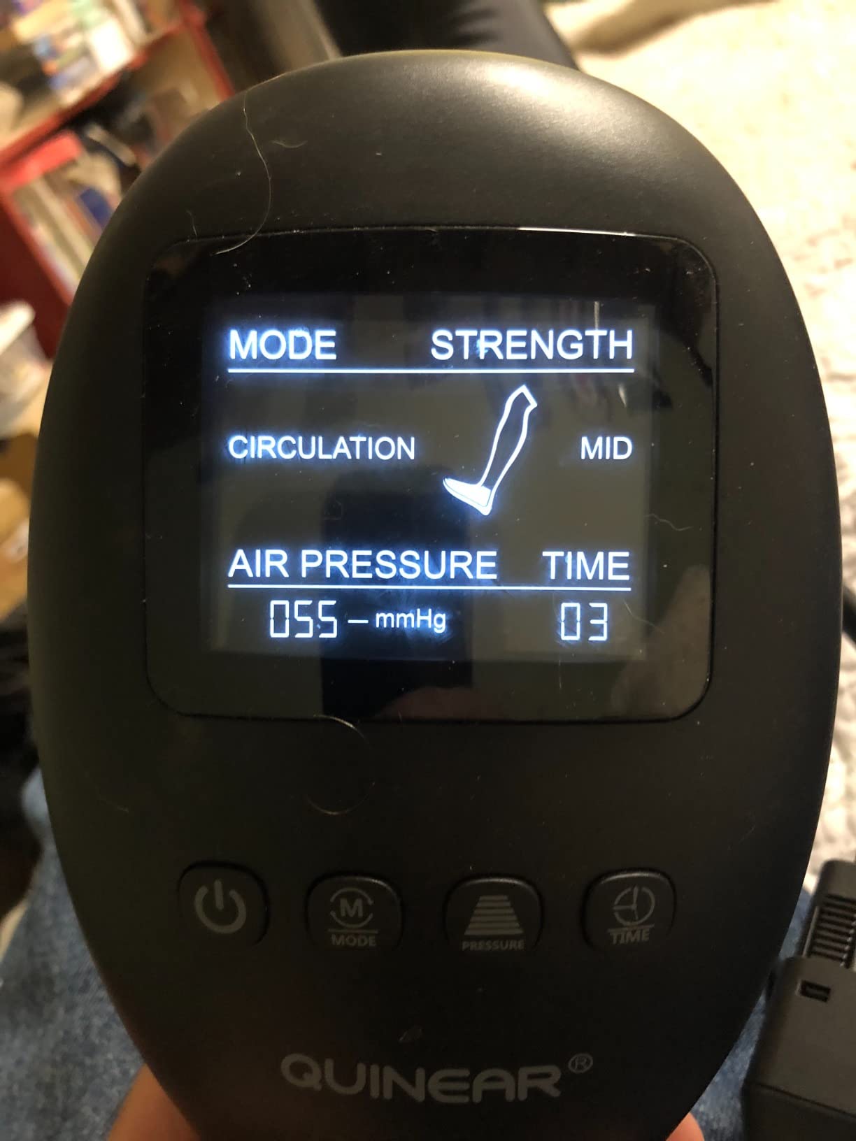 QUINEAR Leg Recovery System for Athletes, Air Compression Recovery Boots Massager for Circulation and Pain Relief - 9 Intensities 60-140 mmHg - FSA-HSA Eligible customer photo 1