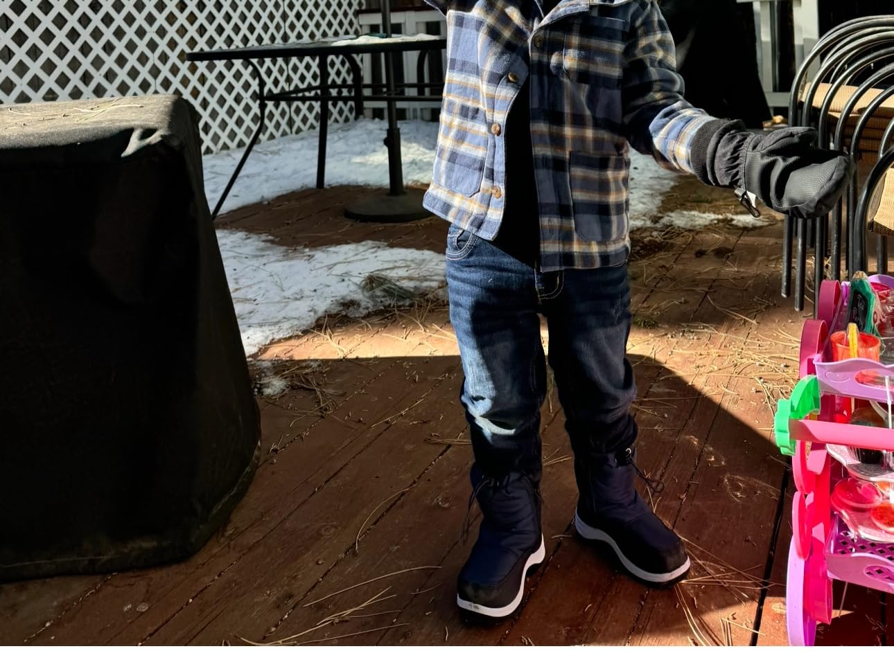 American Trends Toddler Mittens Boys Snow Waterproof Ski Mitten Fleece Warm Winter Kids Gloves for Baby Boy Girl customer photo 2