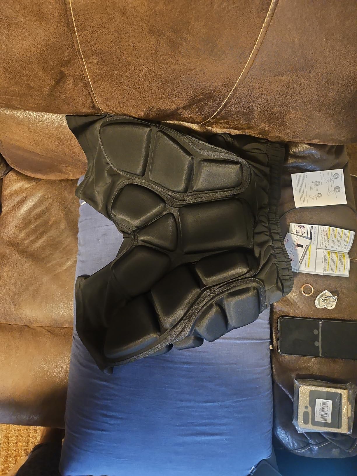 Protective Padded Shorts, Impact Resistance Sportswear Outdoor Impact Protective Gear for Snowboard, Skate, Ski, Skateboard, Unisex, 3D Protection for Hip, Butt and Tailbone customer photo 1