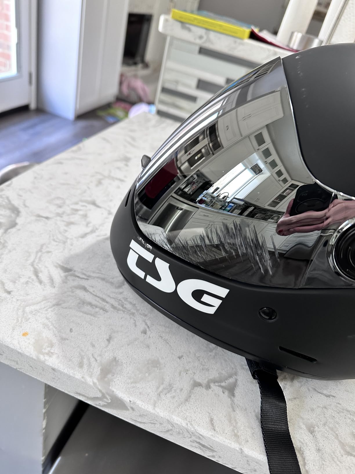 TSG - Pass Pro Full-face Helmet w/Two Visors | Performance Helmet for Downhill Skateboarding, E-Skating, E-Onewheeling, Longboarding | Compact, Aerodynamic | Scratch Proof Visor, Nose Ports, Anti Fog customer photo 2