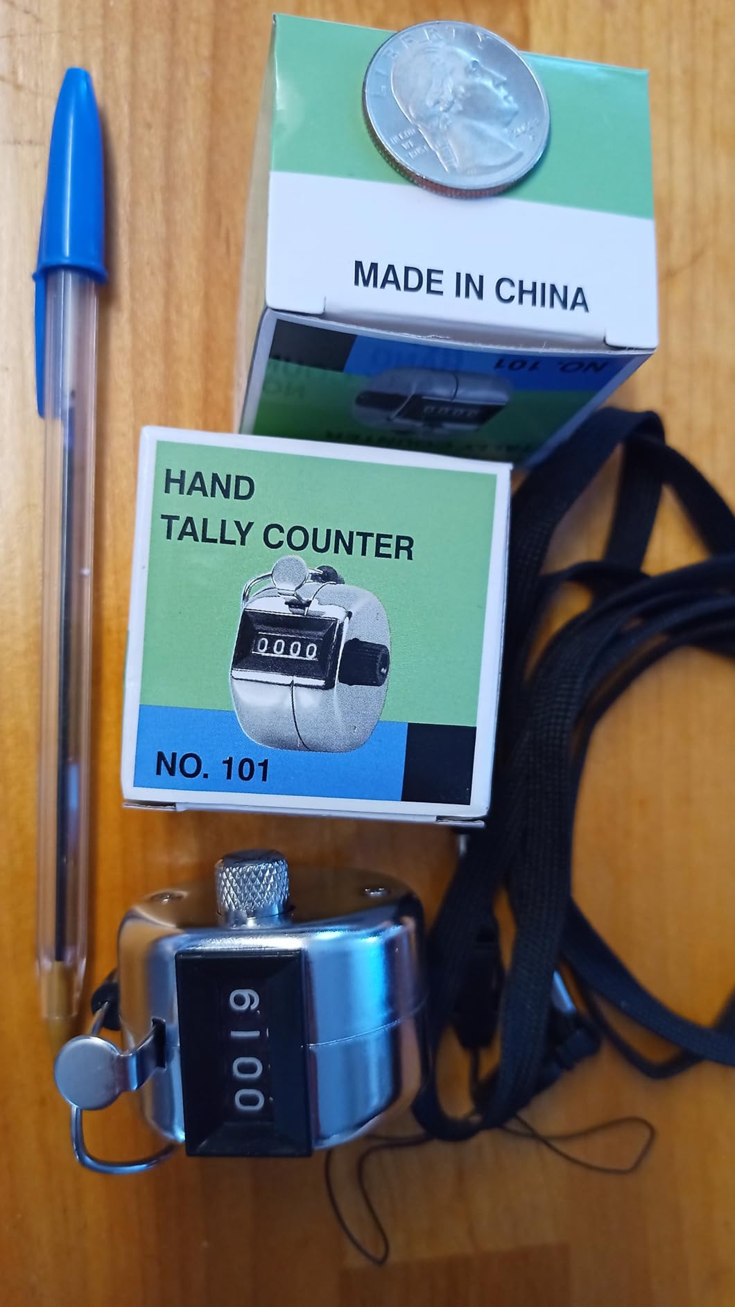 Oligei 2 Pack Metal Hand Counter Four-Digit Counter with Nylon Lanyard Silver Counter Click Counter Handheld Click Counter Digital Counting customer photo 1