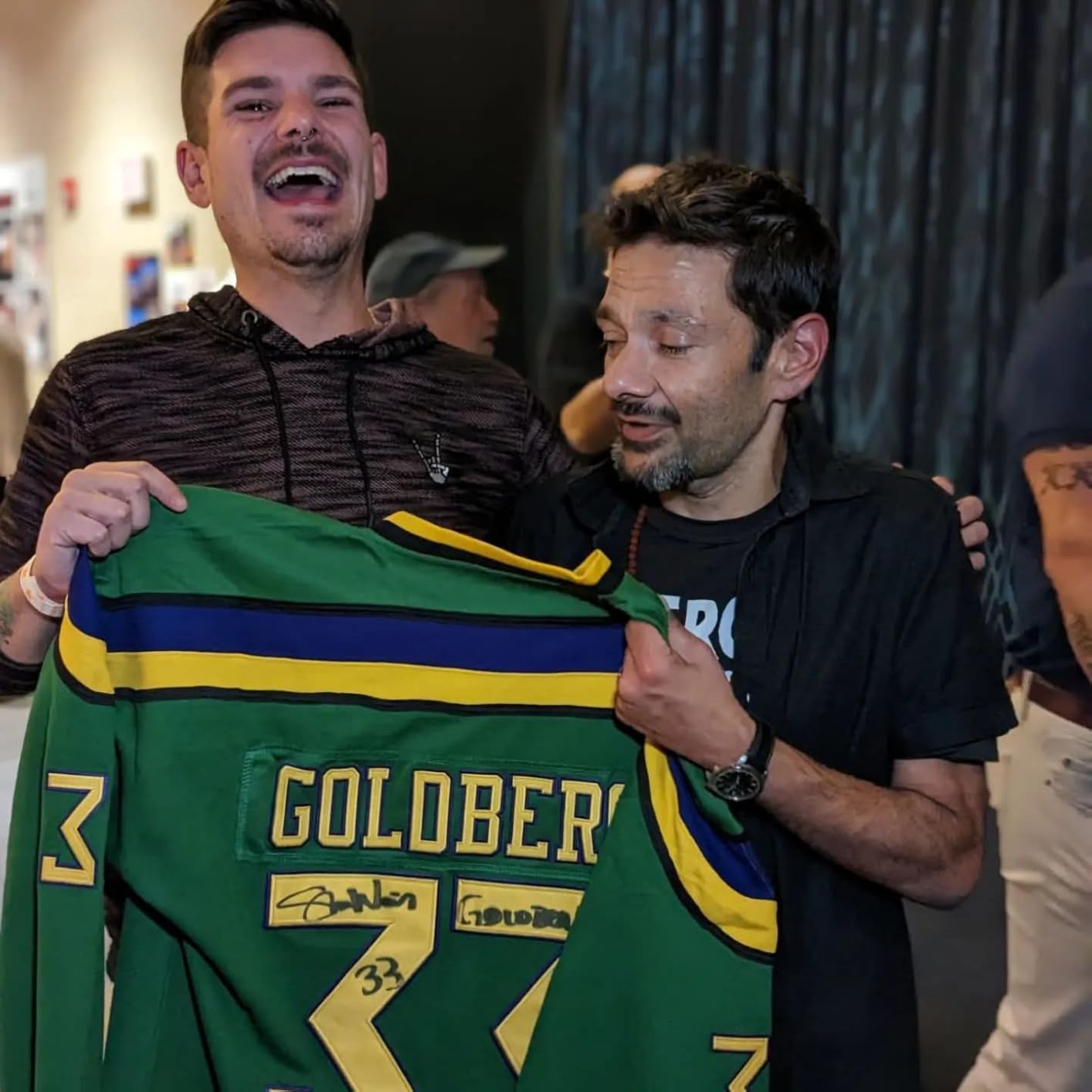 Mighty Ducks Movie Hockey Jersey 90S Hip Hop Adults Clothing for Party, Stitched Letters and Numbers customer photo 1