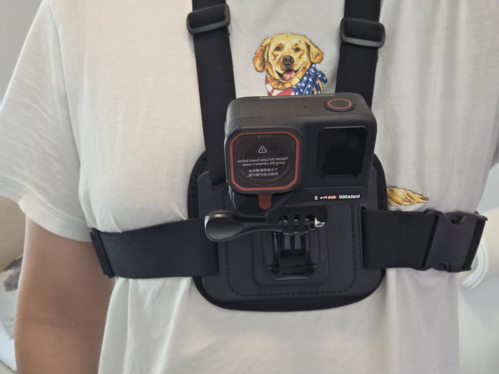 Suptig Chest Mount, Adjustable Chest Strap, Breathable Material Compatible for Gopro Hero 12 Hero 11 Hero 10 Hero 9 Hero 8 Hero 7 Hero 5 Hero 4 Hero 3, AKASO, DJI osmo and More Action Cameras (Black) customer photo 1