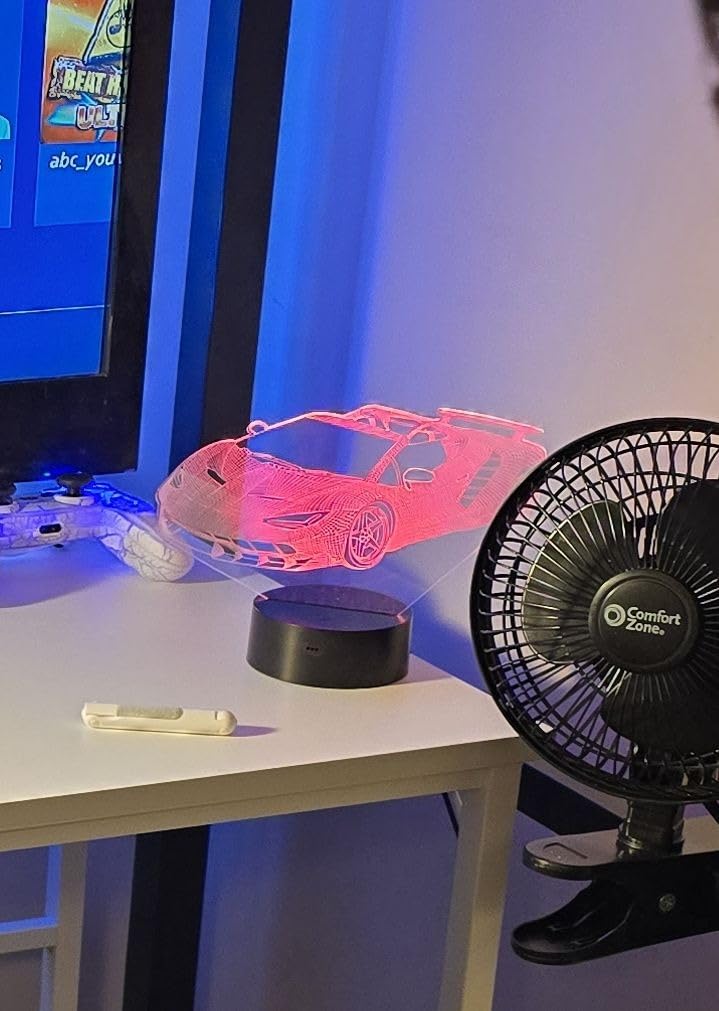 Ammonite Ice Hockey Night Light, Hockey Goalie 3D lamp 16 Color Changing with Remote Control and Timer, Mens Ice Hockey Decor Light Birthday Christmas Gifts for Kids Boys Girls Sports Fan customer photo 1