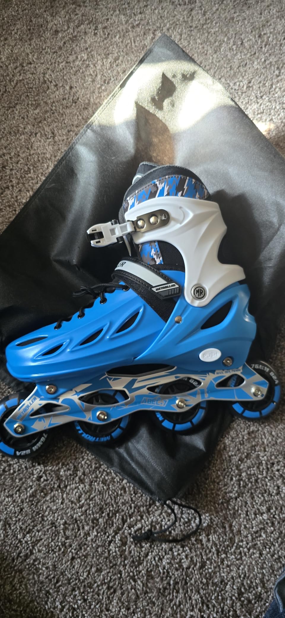 METROLLER Inline Skates for Girls and Boys, Women, Men 4 Sizes Adjustable Inline Skates with Light Up Wheels, Illuminating Beginner Skates for Kids 5-8 8-12 & Adult Youth. customer photo 1
