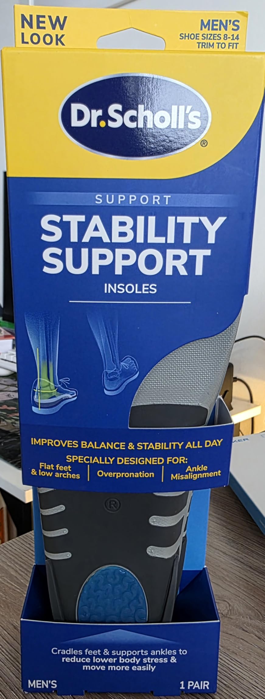 Dr. Scholl's Flat Feet Support Insoles for Men, Size 8-14: Immediately Relieve Discomfort, Cradle Feet & Improve Ankle Alignment, Due to Overpronation, Low & Fallen Arches, Reduces Lower Body Stress customer photo 1