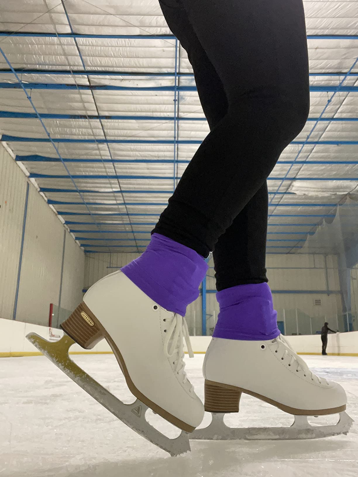 SATINIOR 6 Pairs Ice Skating Socks Roller Skating Socks High Tight Knee Nylon Roller Skate Sock Women Girl customer photo 2