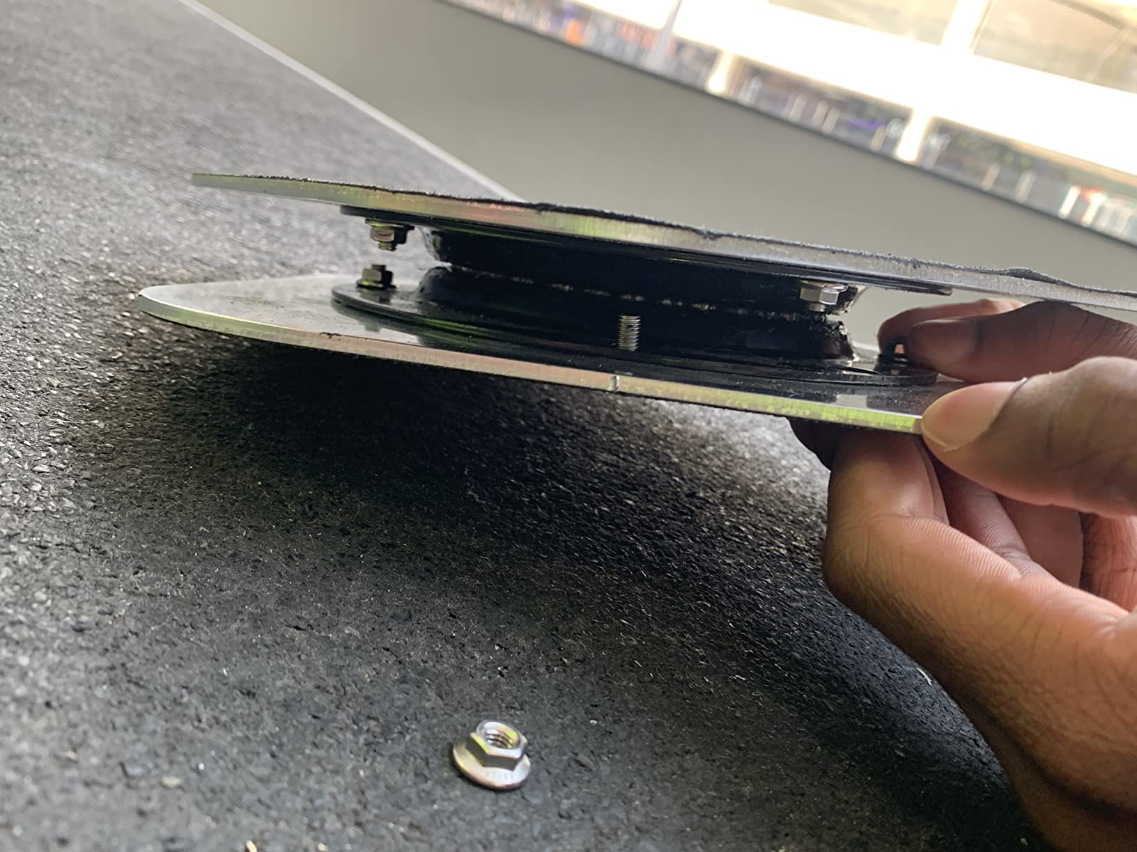 CRS Cross Figure Skating Spinner. Off Ice Spinning Training Aid for Ice Skaters, Gymnastics, Dance and Ballet. Metal 8 Inch Spin Trainer for Any Flat Surface. customer photo 2