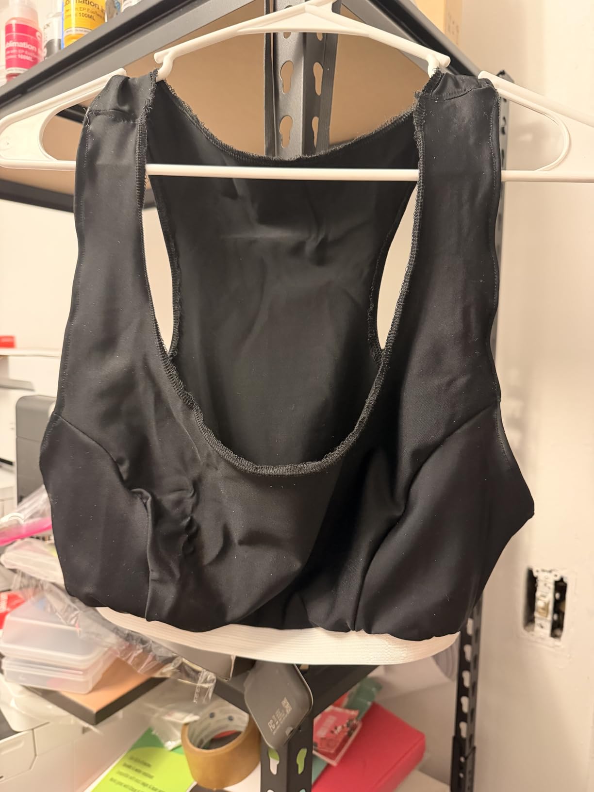 Nylon Spandex Fabric | 80% Nylon, 20% Spandex | Swimwear, Activewear Fabric | 4-Way Stretch | Sports, Dance, Yoga (Black, 1 Yard) customer photo 1