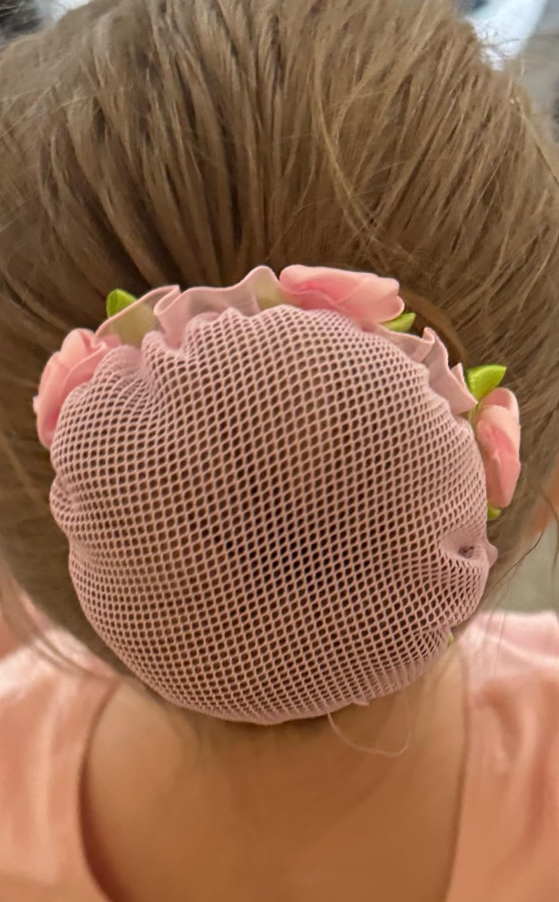 5pcs Colored Hair Nets Hair Snood Flower Edge Elastic Band Bun Cover for Ballet Dancer Skating Gymnastics Performance Dancers Hair Accessories customer photo 1