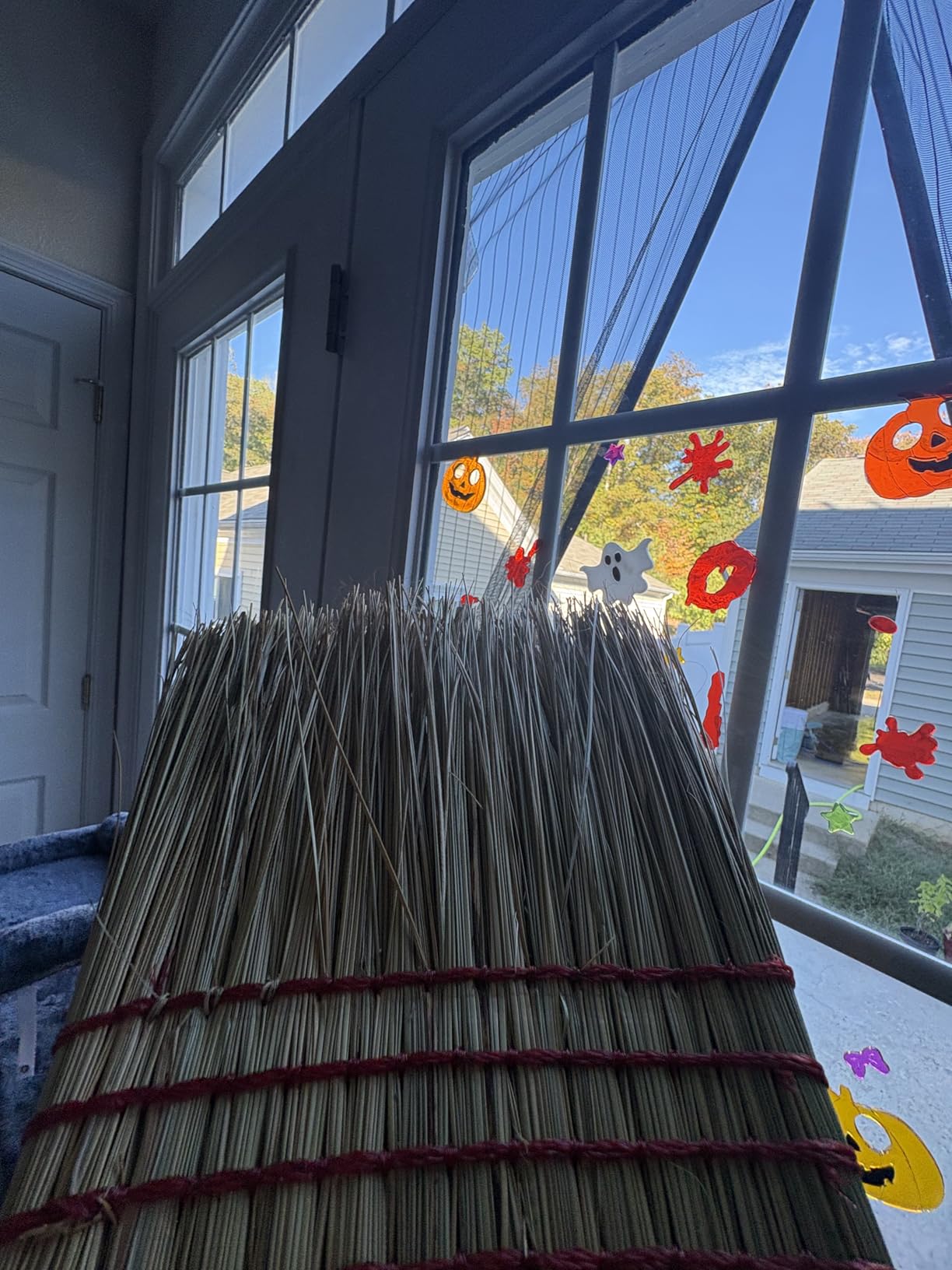 Corn Broom with Wood Handle Heavy Duty Indoor Outdoor Broom (1 1/4 Inch Handle) customer photo 1