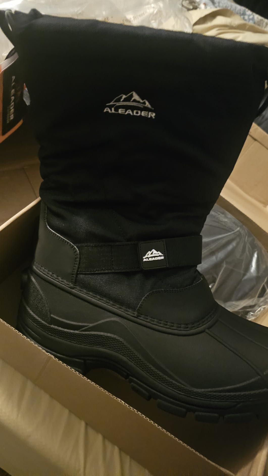 ALEADER Men's Winter Waterproof Insulated Shell Warm Inner Comfortable Outdoor Snow Boots customer photo 1