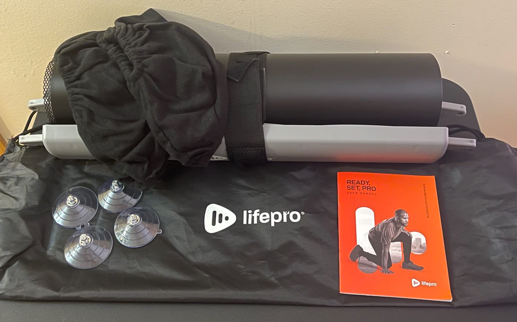 Lifepro Exercise Slide Board - Sliding Mat for Endurance and Strength Building Workouts - Hockey, Skating, and Core Training Equipment with Booties customer photo 1