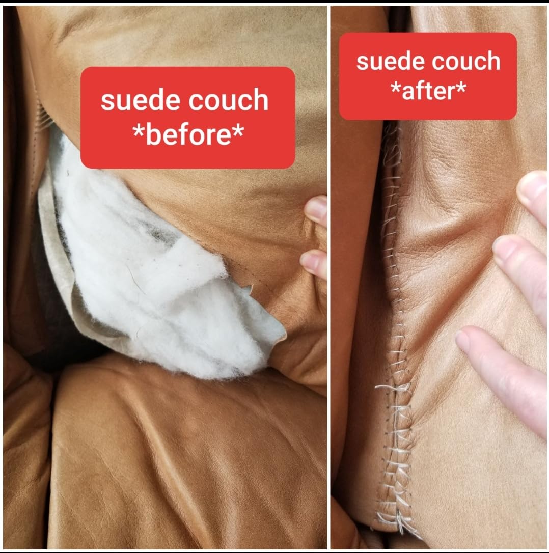 PLANTIONAL Upholstery Repair Sewing Kit, Heavy Duty Sewing Kit with Sewing Awl, Seam Ripper, Leather Hand Sewing/Stitching Needles, Sewing Thread for Car/Sofa/Backpack/Shoe, Craft DIY, 10 Color, 47Pc customer photo 1