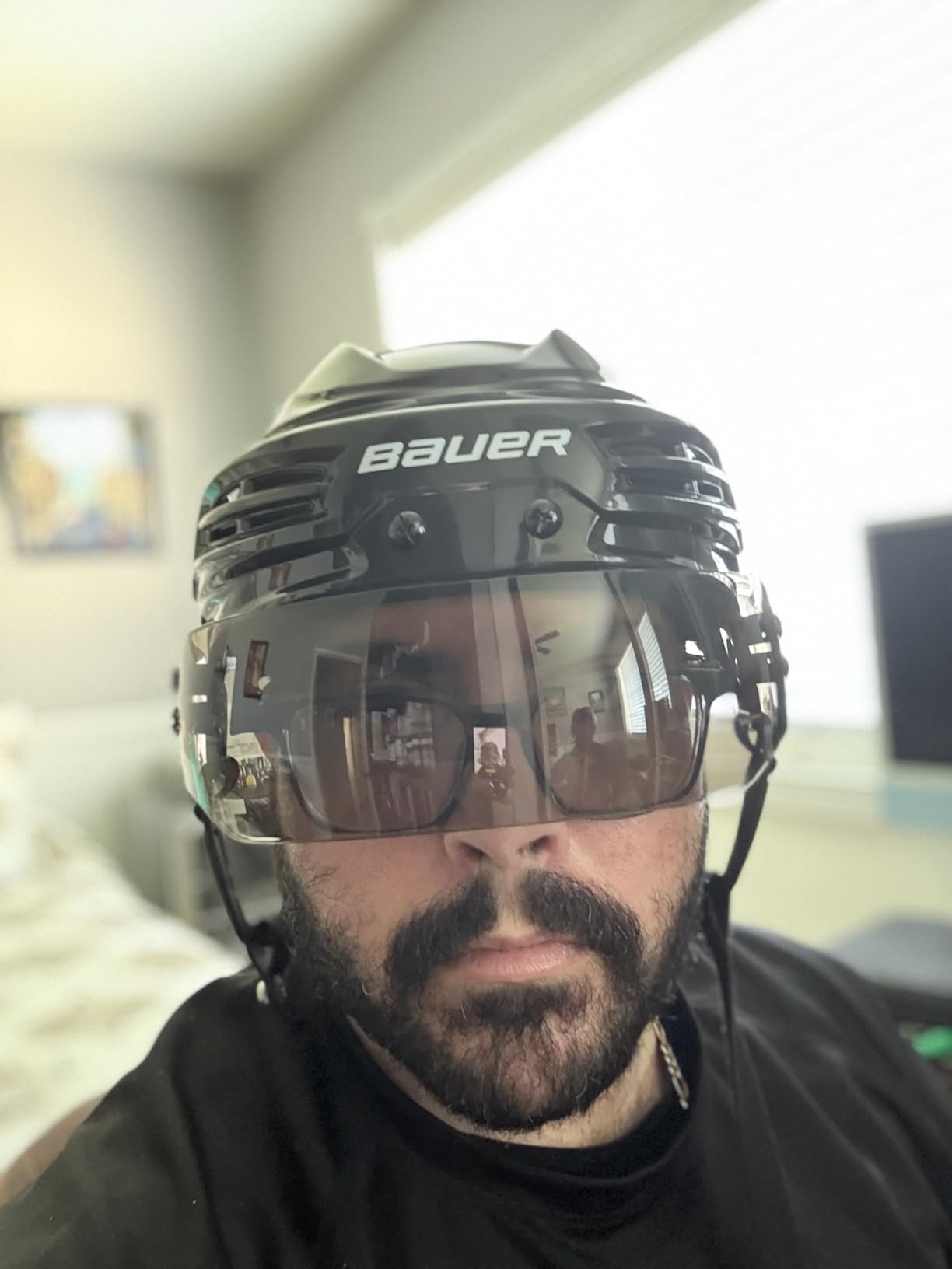 TronX S40 Vented-Cut Tinted Smoke Hockey Helmet Visor (Anti-Scratch/Anti-Fog) CE Certified customer photo 1