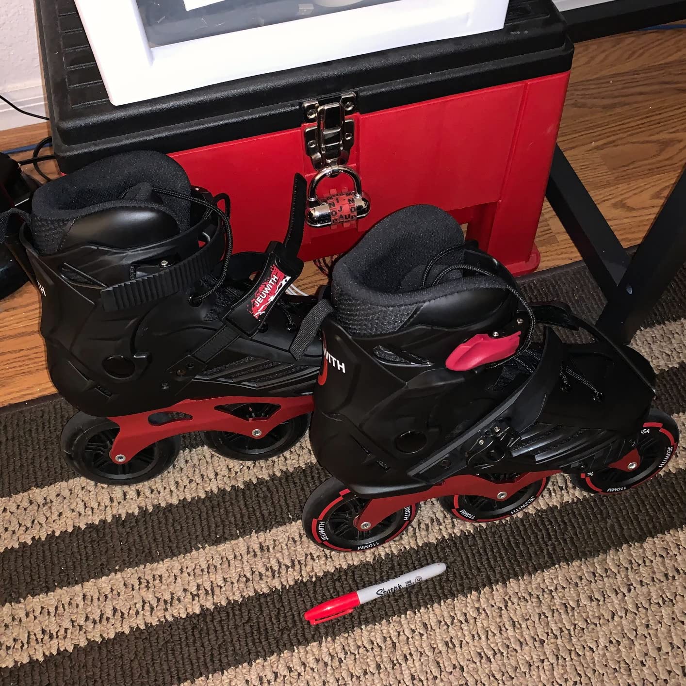 Inline Skates for Men Women, 3 Wheel Roller Skates Blades for Male Female, High Performance Fitness Inline Speed Racing Skates for Adult and Unisex customer photo 1