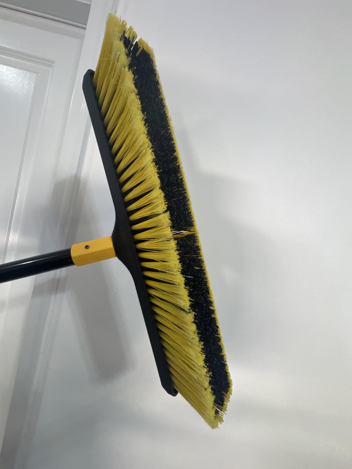 Yocada 18 Inch Push Broom Heavy-Duty Outdoor Commercial Broom Brush Stiff Bristles for Cleaning Patio Garage Deck Concrete Wood Stone Tile Floor 65.3 inch Long customer photo 2
