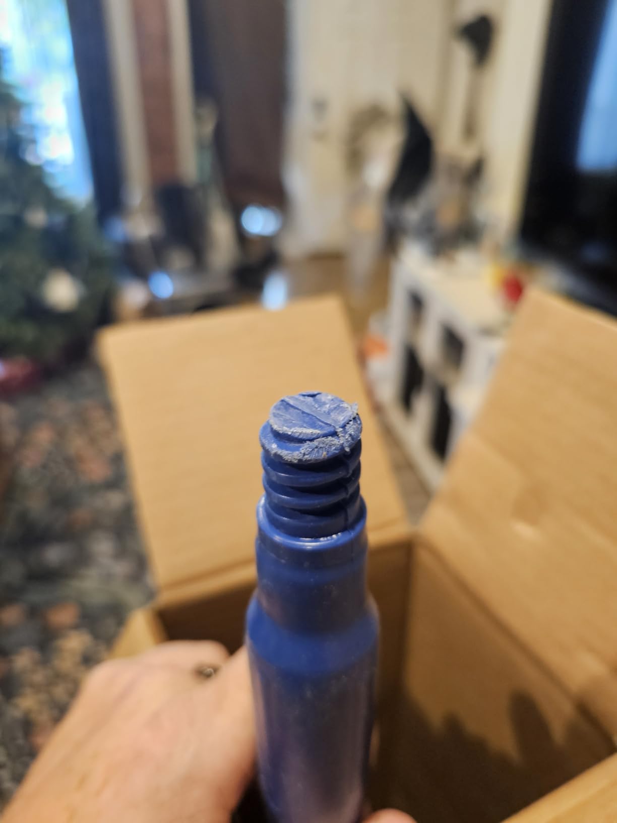 SPARTA 41225EC14 Fiberglass Broom Handle, Mop Handle, Replacement Handle With Acme Threaded Tip For Commercial Cleaning, 48 Inches, Blue customer photo 2