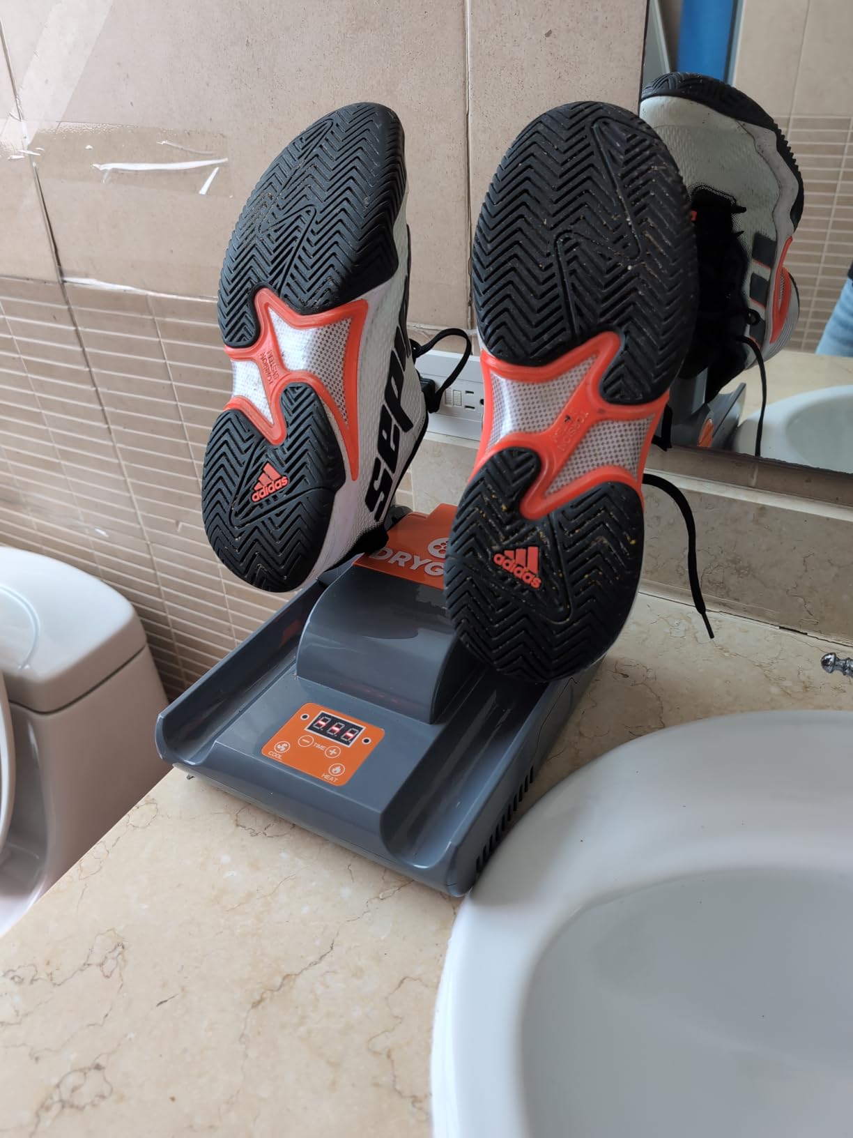 DryGuy Shoe, Boot, Garment & Gear Electric Dryer, Quick Drying for Ski, Work, Sports Equipment - Energy Efficient, Odor Eliminating Design, Home or Garage Use,2 Port, Heat + Fan + Digital customer photo 2