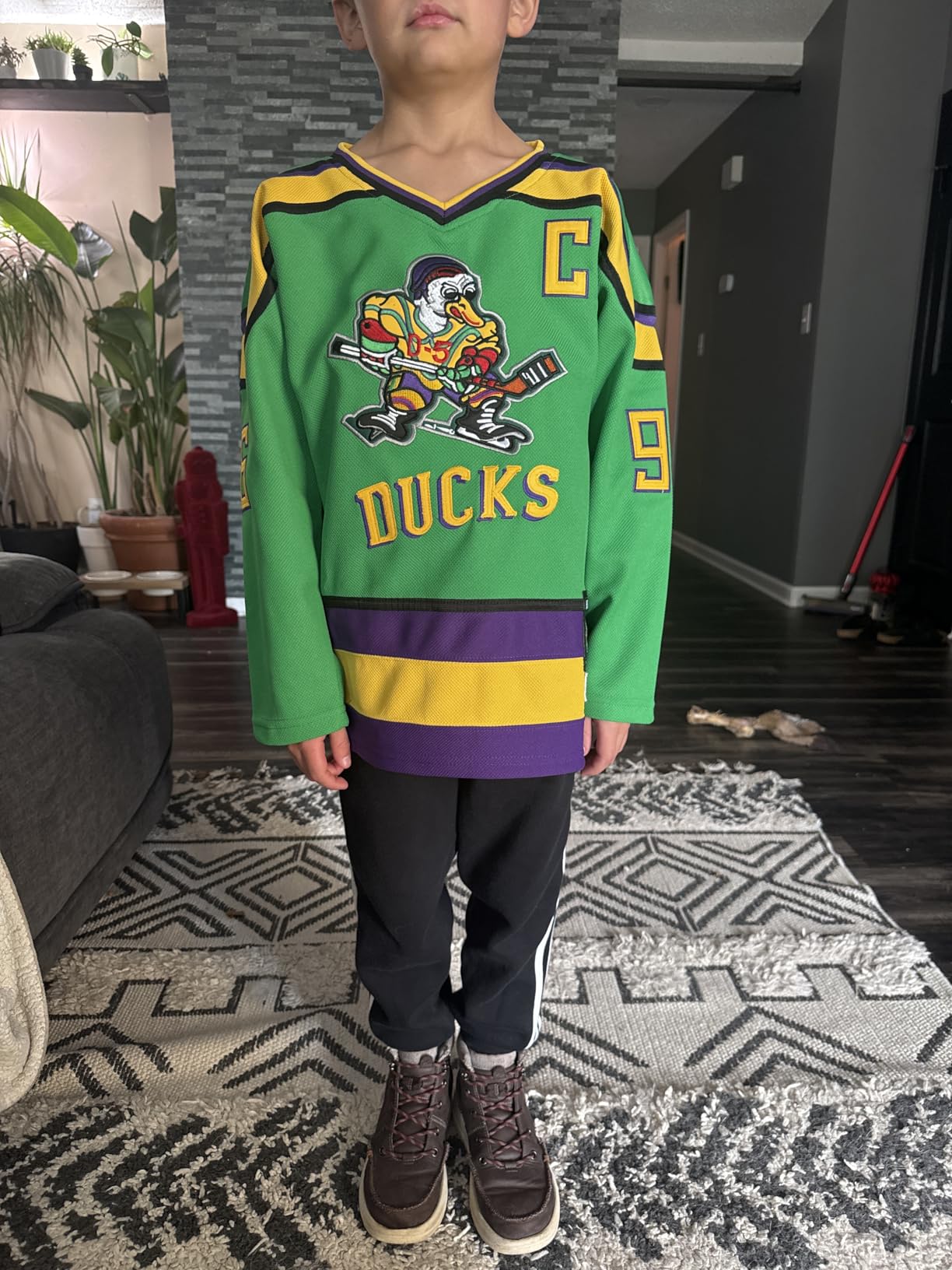 Youth Mighty Ducks Jersey #96 Conway #99 Banks Jersey, Movie Ice Hockey Jersey for Kids customer photo 2