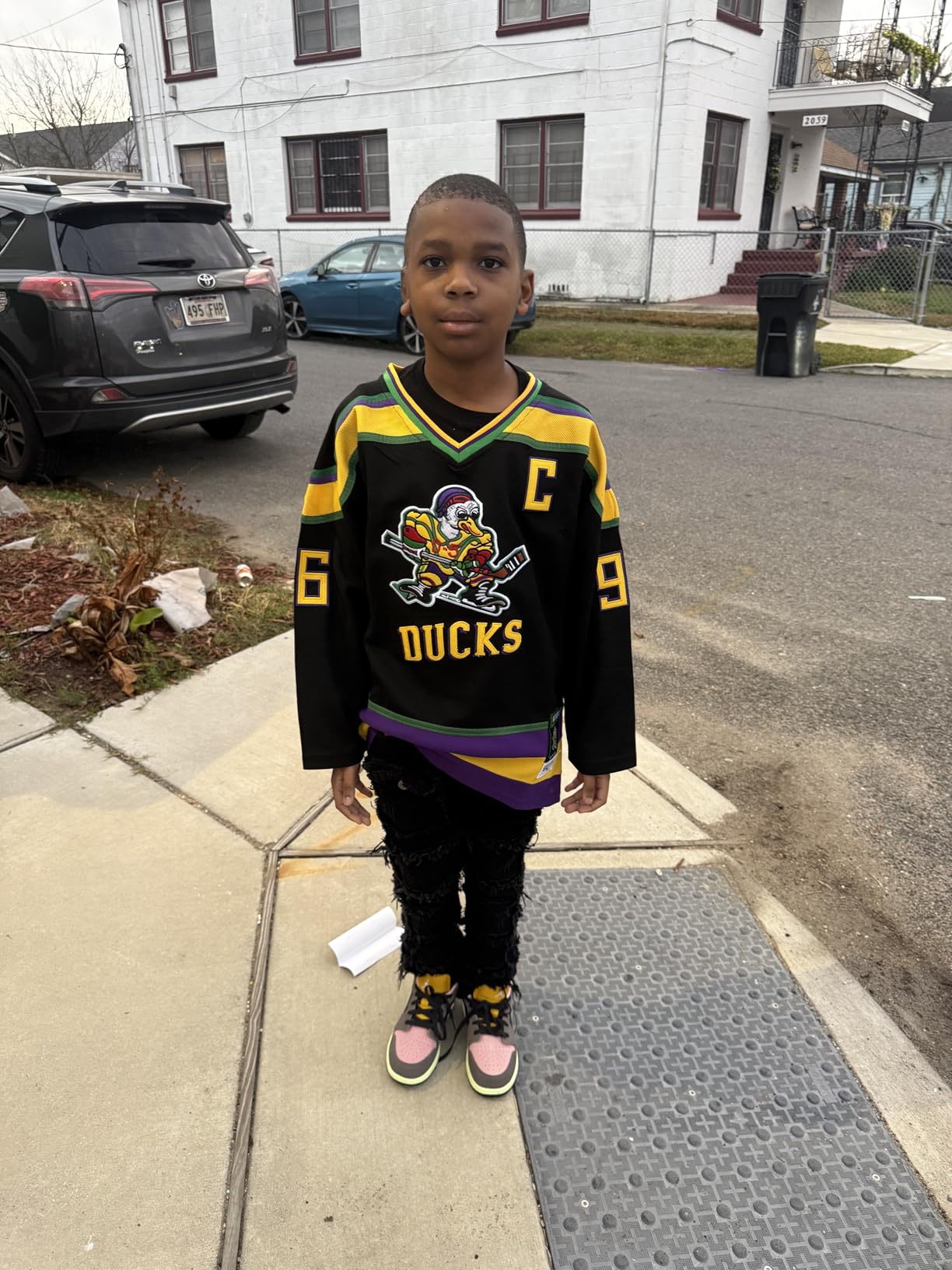 D-5 Youth Mighty Ducks Jersey #96 Conway #99 Banks Jersey,Movie Ice Hockey Jersey for Kids customer photo 1