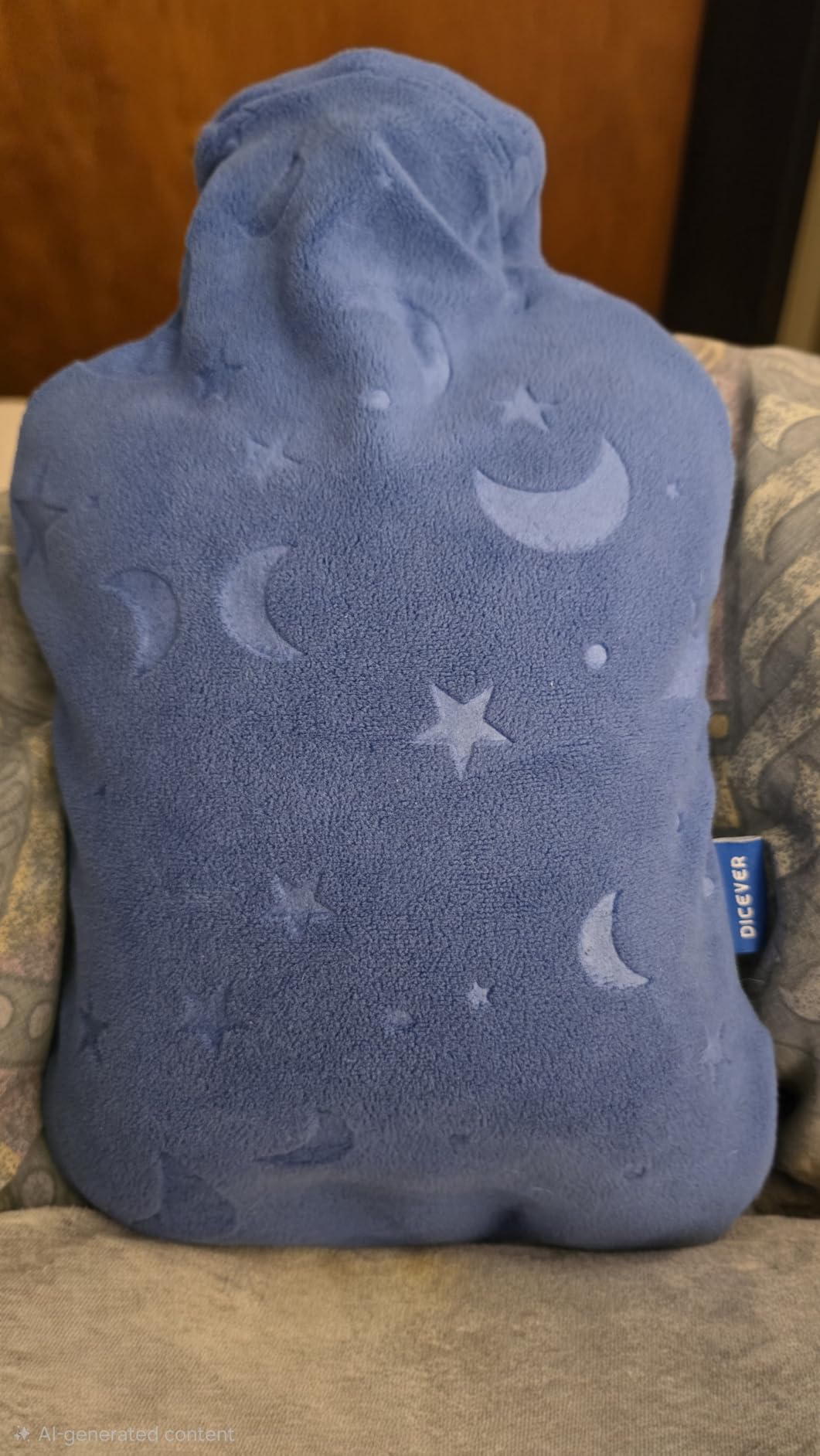 Hot Water Bottle with Soft Cover, 2L Hot Water Bag for Menstrual Cramps, Neck and Shoulder Pain Relief, Hot and Cold Therapies, Hand Feet Warmer, Blue customer photo 2