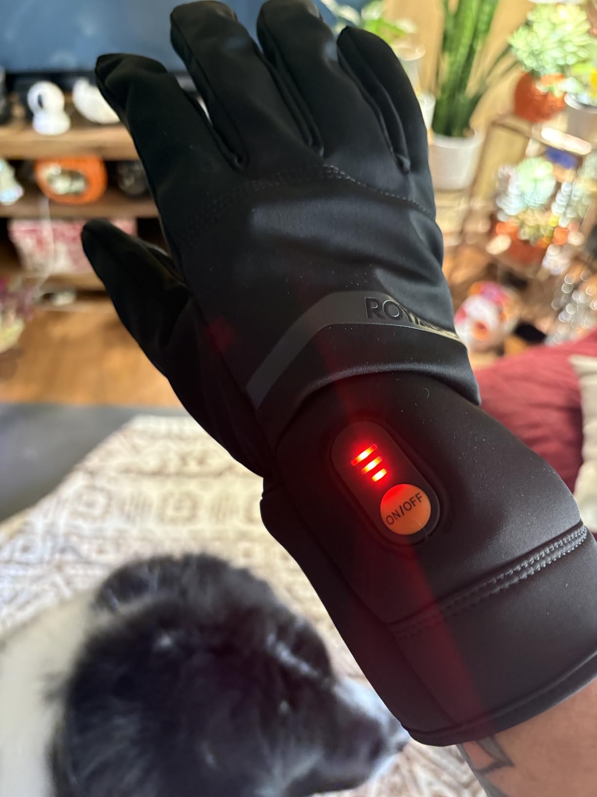 Royalrose Heated Gloves Liners for Men Women, Rechargeable Waterproof Winter Thin Heated Work Gloves with Arthritis Raynaud's Relief for Ski Golf Hiking Driving customer photo 1