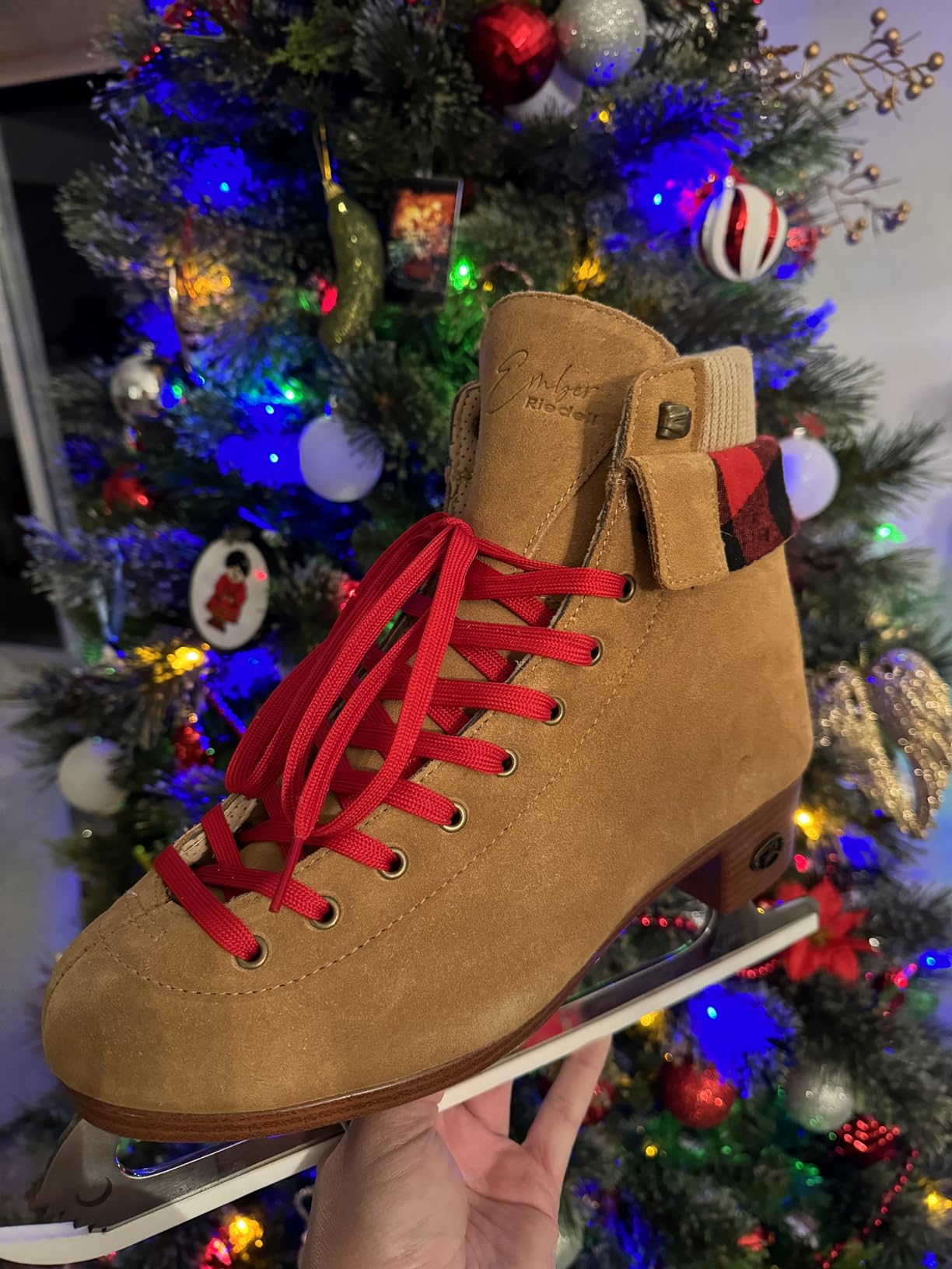 Riedell Ember Recreational Ice Skates for Women and Men - Comfortable Suede Leather Figure Skates with Lightweight PVC Outsoles and Fold-Over Collars customer photo 1