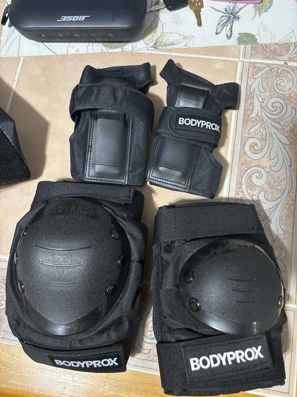 BODYPROX Knee Pads Elbow Pads Wrist Guards Set for Inline Skating, Skateboarding, Roller Derby and BMX Ride. customer photo 2