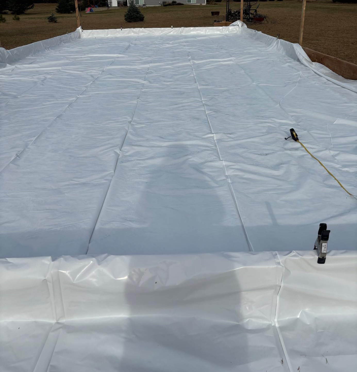 Iron Sleek - White Plastic Ice Rink Liner - 6 Mil - Backyard Ice Rink Kit Liner, Ice Skating Rink for Backyard, Ice Rink Liner for Backyard customer photo 1
