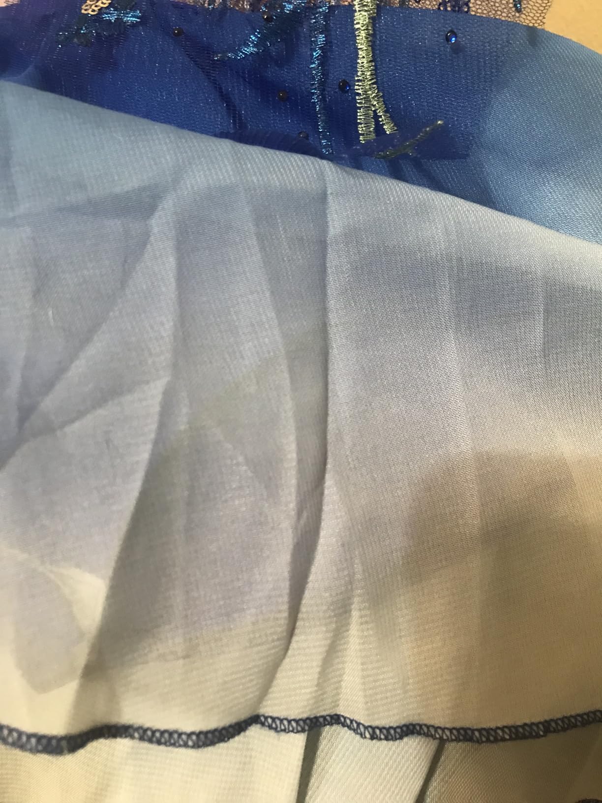 Figure Skating Dress for Girls - Sequin Flower Mesh Ice Skating Ballet Dance Leotard for Competition Costume customer photo 2