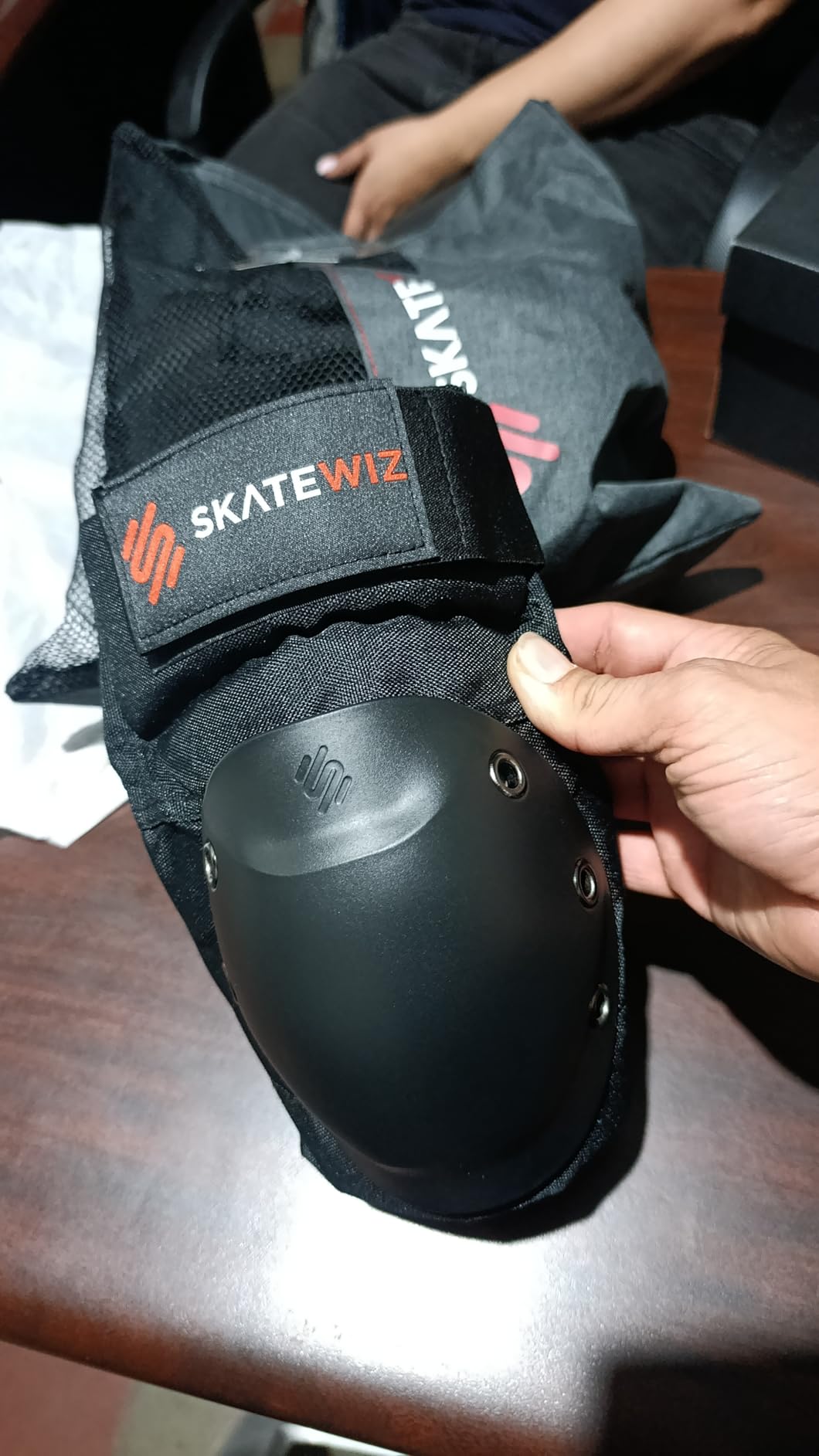 SKATEWIZ Knee and Elbow Pads Adult - Skating Protective Gear Adult - Shield - Size M/L Lavender Blue - Skateboard Pads with Wrist Guards for Inline Skates, Roller Skate - Ice Skates for Women customer photo 1