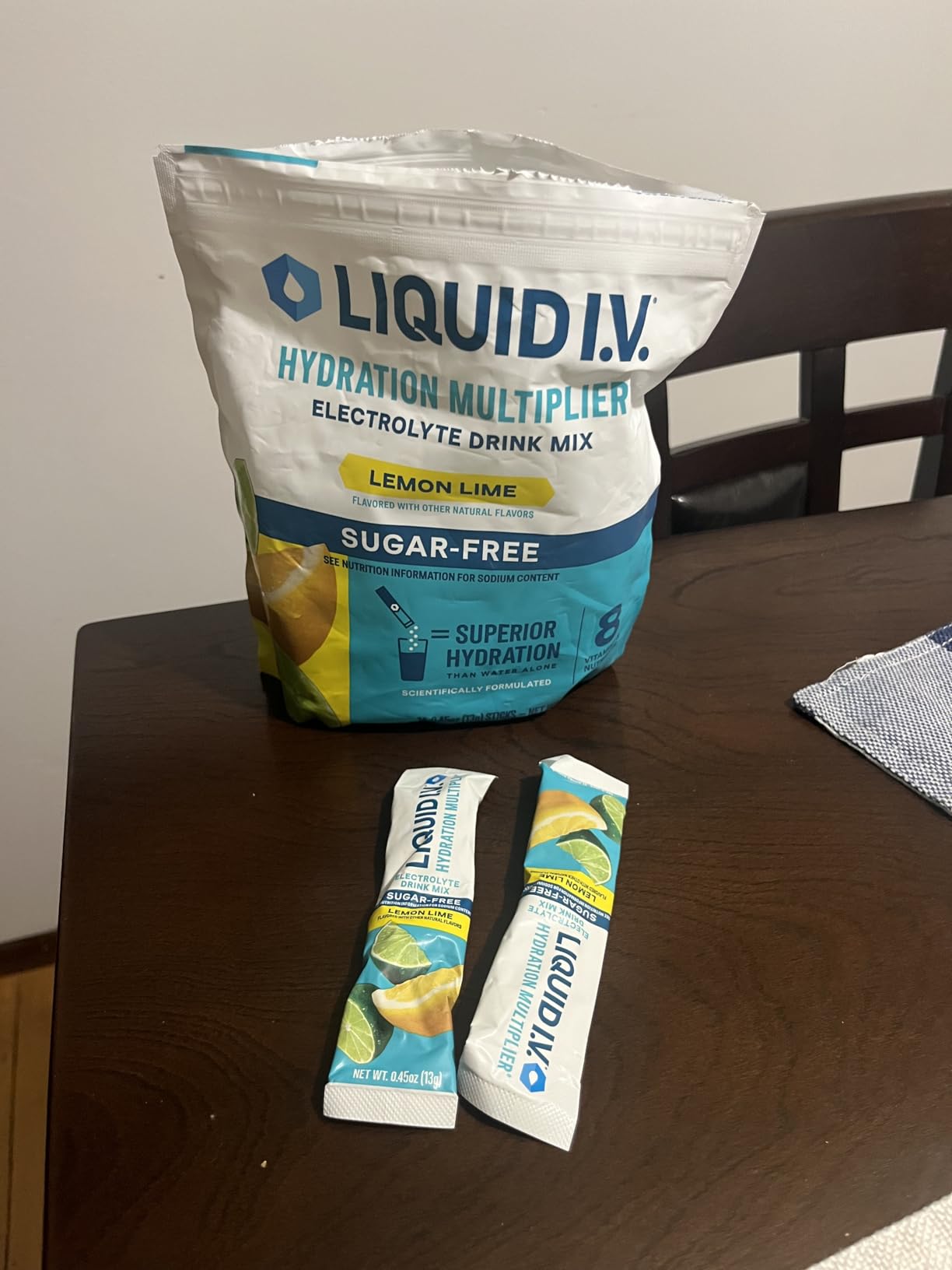 Liquid I.V. Hydration Multiplier Sugar-Free - Lemon Lime | Electrolyte Powder Drink Mix | 1 Pack (14 Servings) customer photo 1