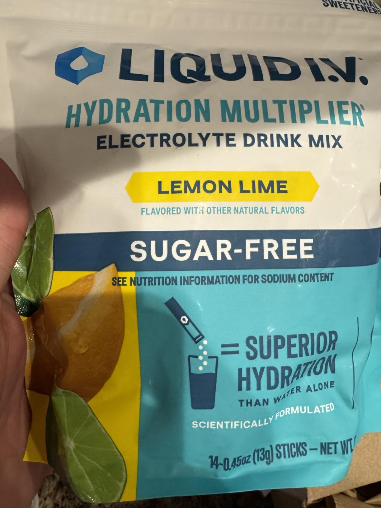 Liquid I.V. Hydration Multiplier Sugar-Free - Lemon Lime | Electrolyte Powder Drink Mix | 1 Pack (14 Servings) customer photo 2