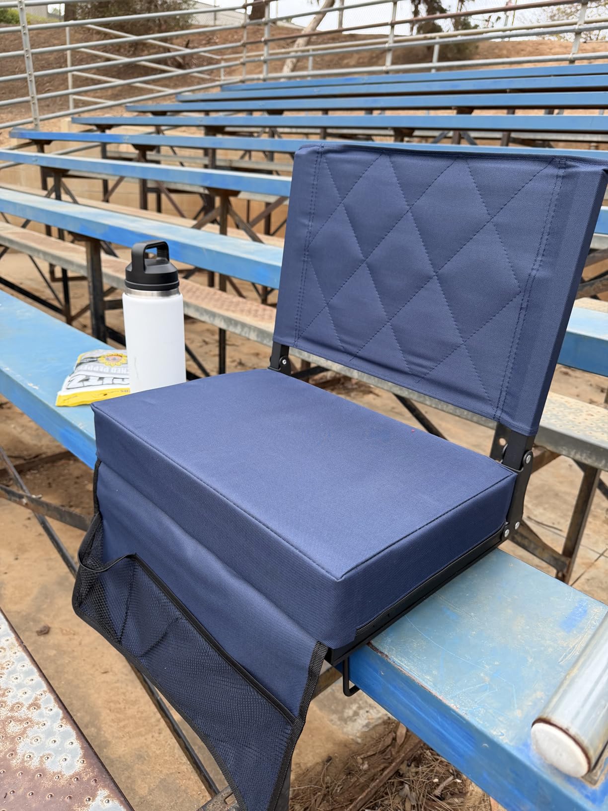 Sheenive Stadium Seats for Bleachers with Back Support, Bleacher Seats with Backs and Cushion Wide, Padded Portable Folding Comfort Stadium Chair with Shoulder Strap, Perfect for Sports Events customer photo 1