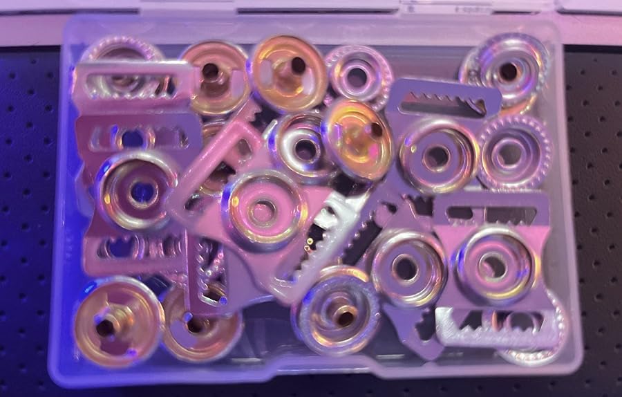 10 Pack Sports Helmets Buckle Stainless Steel Snap Chin Strap Buckle Helmet Repair Kit for Youth Football Baseball Hockey Sports customer photo 1