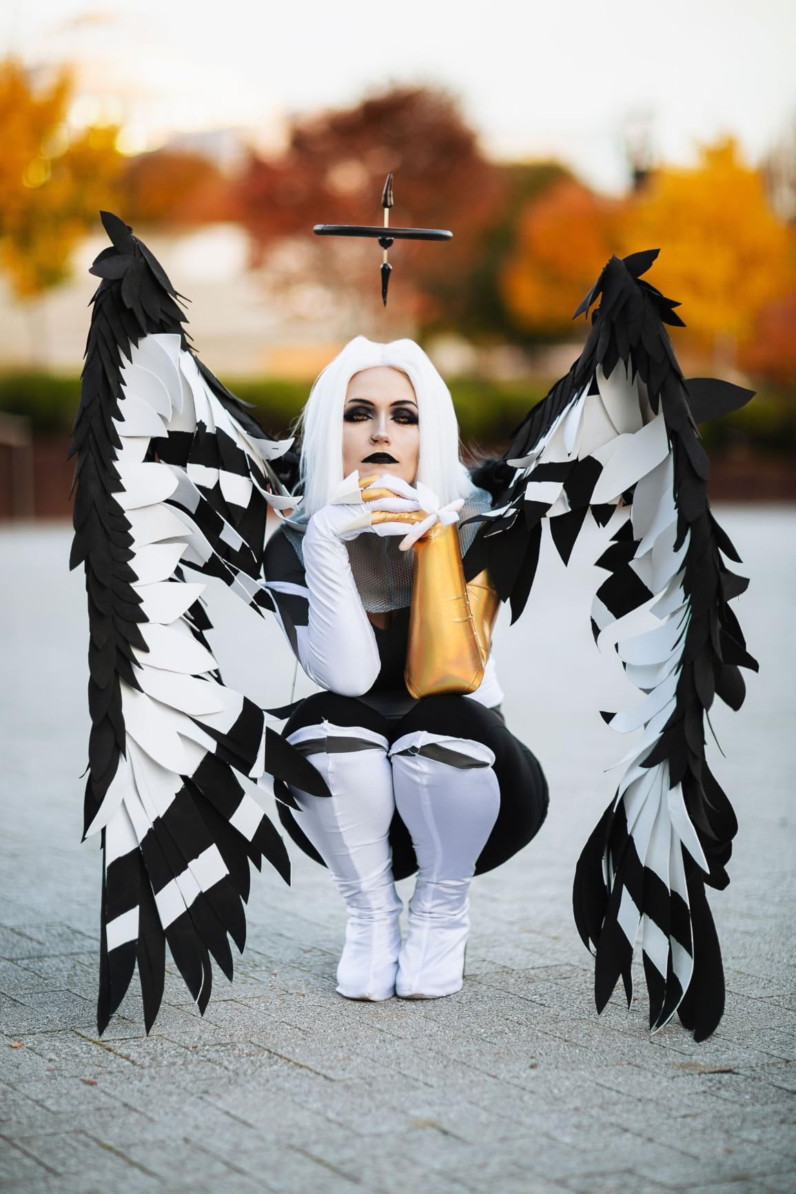 AnnyCraft Metallic Foil Stretch Fabric Hologram Spandex, for Sewing Dancewear Costumes, 58 Inch Wide, 1 Yard - Iridescent Silver customer photo 1