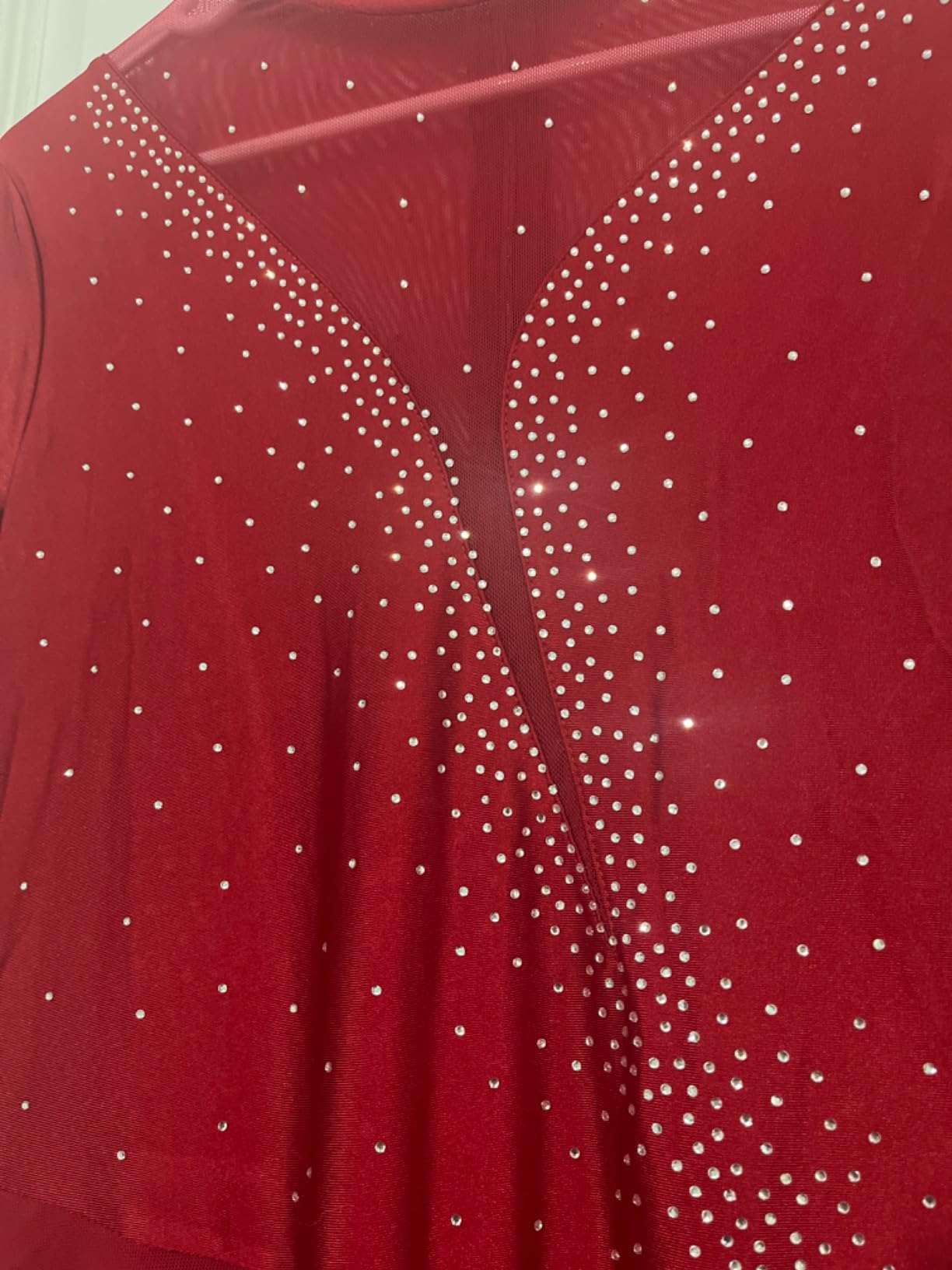 Hularka Women's Figure Ice Skating Competition Dress Glitter Rhinestone Mesh Lyrical Dance Costume customer photo 2