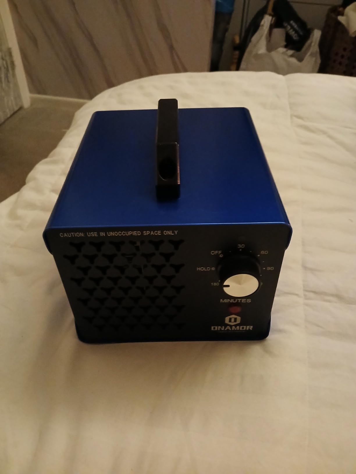 ONAMOR Ozone Generator 83,000mg - Ozone Machine for Home, Smoke, Car, and Pet Room. (Suitable for Area of 6,000 Square Feet) - Gray customer photo 2
