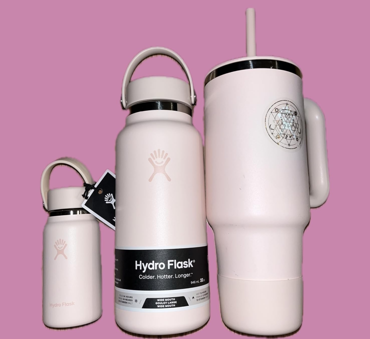 Hydro Flask Travel Tumbler with Handle, Lid and Straw - Insulated Stainless Steel | 32 Oz Trillium customer photo 2
